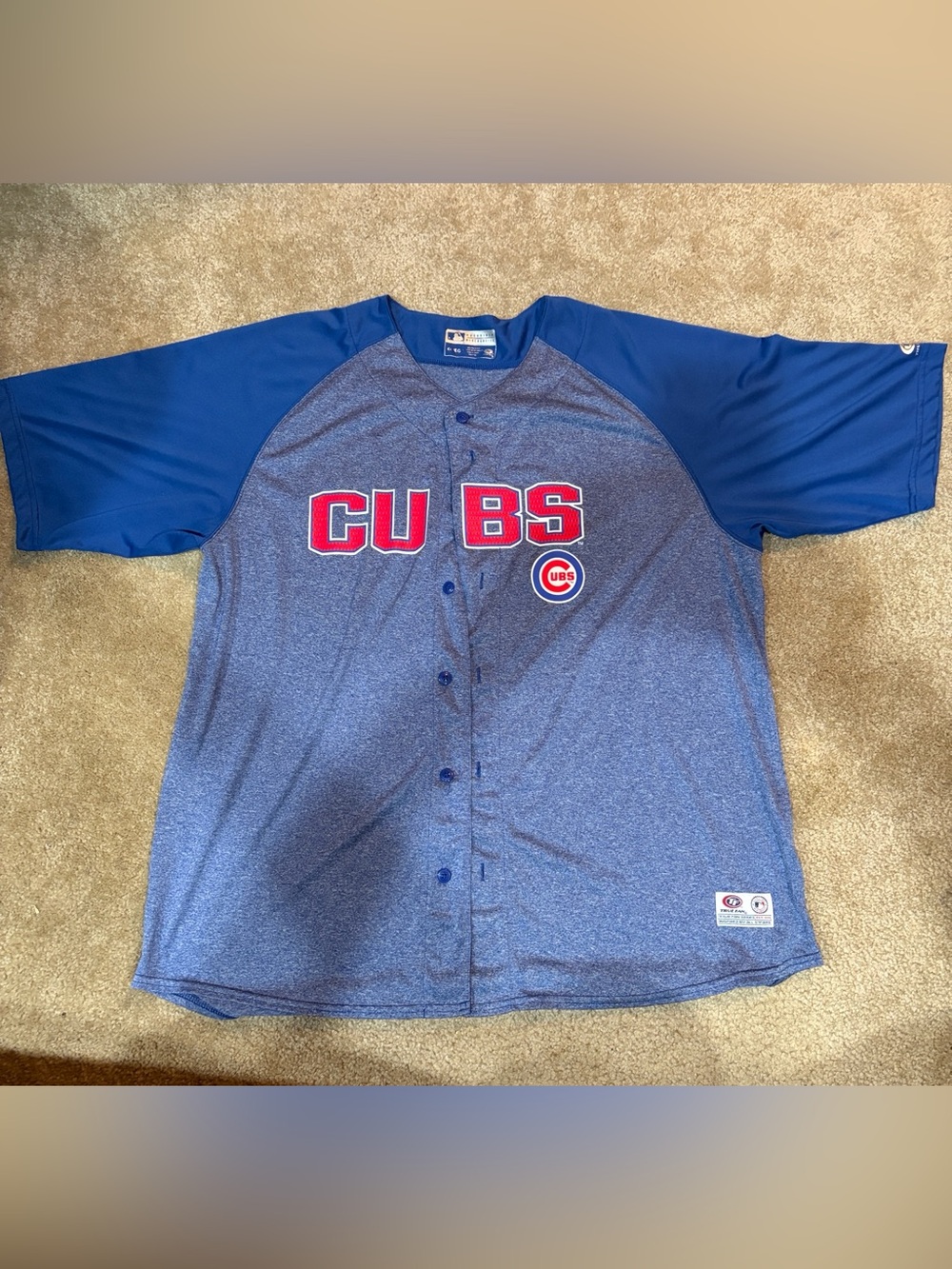 Chicago Cubs Blue Short-Sleeve Baseball Jersey - Size XL - Picture 1 of 8